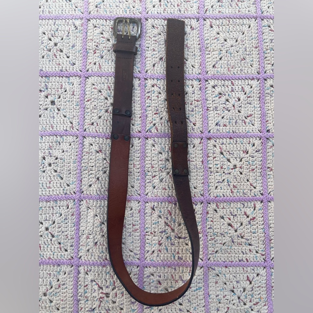 Vintage 90’s Levi's Dark Brown Leather Belt